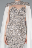 Long Beige Scaly Evening Dress ABU4910