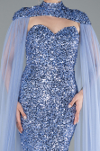 Long Indigo Scaly Evening Dress ABU4910