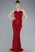 Long Red Scaly Evening Dress ABU4910