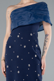 Midi Navy Blue Cocktail Dress ABK2337