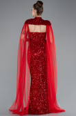 Long Red Scaly Evening Dress ABU4910