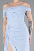 Long Light Blue Chiffon Evening Dress ABU4925