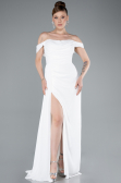 Long White Chiffon Evening Dress ABU4925