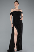 Long Black Chiffon Evening Dress ABU4925