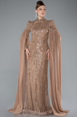 Long Copper Formal Plus Size Dress ABU4935