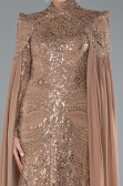 Long Copper Formal Plus Size Dress ABU4935