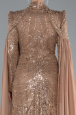 Long Copper Formal Plus Size Dress ABU4935