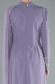 Long Lavender Hijab Dress ABU4931