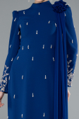 Long Sax Blue Hijab Dress ABU4931