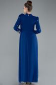 Long Sax Blue Hijab Dress ABU4931