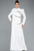 Long White Hijab Dress ABU4934
