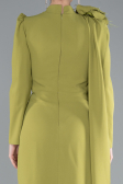Long Pistachio Green Hijab Dress ABU4934