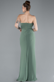 Olive Drab Strapless Slit Long Prom Gown ABU4213