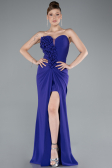 Purple Strapless Slit Long Prom Gown ABU4213