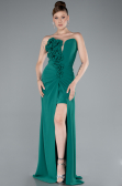 Green Strapless Slit Long Prom Gown ABU4213