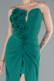 Green Strapless Slit Long Prom Gown ABU4213