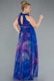 Long Purple Plus Size Evening Gown ABU4902