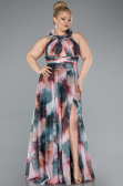 Long Onion Skin Plus Size Evening Gown ABU4902