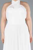Long White Chiffon Formal Plus Size Dress ABU4951