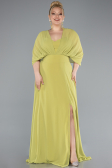 Long Pistachio Green Chiffon Formal Plus Size Dress ABU4951
