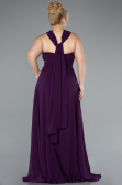 Long Purple Chiffon Formal Plus Size Dress ABU4951