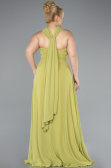 Long Pistachio Green Chiffon Formal Plus Size Dress ABU4951