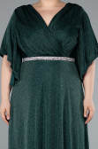 Long Emerald Green Formal Plus Size Dress ABU4914