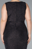 Midi Anthracite Plus Size Evening Dress ABK2338