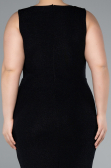 Midi Black Plus Size Evening Dress ABK2338