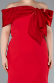 Midi Red Plus Size Party Dress ABK2321
