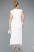Midi White Plus Size Party Dress ABK2340