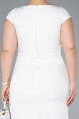 Midi White Plus Size Party Dress ABK2340