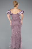Lavender Long Beaded Plus Size Engagement Dress ABU4788