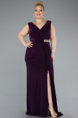 Dark Purple Long Formal Plus Size Dress ABU3737