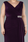 Dark Purple Long Formal Plus Size Dress ABU3737