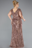 Long Copper Formal Plus Size Dress ABU4953