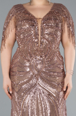 Long Copper Formal Plus Size Dress ABU4953