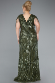 Long Olive Drab Formal Plus Size Dress ABU4953
