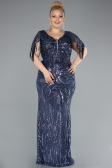 Long Indigo Formal Plus Size Dress ABU4953