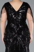 Long Black Formal Plus Size Dress ABU4953