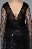Long Black Plus Size Evening Gown ABU4945