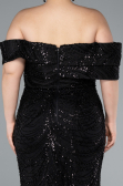 Long Black Formal Plus Size Dress ABU4947