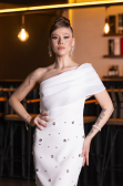 Midi White Cocktail Dress ABK2337
