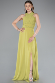 Long Pistachio Green Chiffon Prom Gown ABU4965