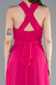 Long Fuchsia Chiffon Prom Gown ABU4965
