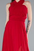 Long Red Chiffon Prom Gown ABU4965
