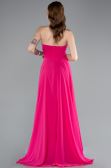 Long Fuchsia Chiffon Prom Gown ABU4966