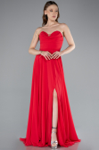 Long Red Chiffon Prom Gown ABU4966