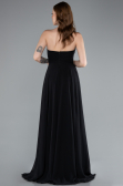 Long Black Chiffon Prom Gown ABU4966
