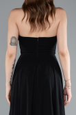 Long Black Chiffon Prom Gown ABU4966